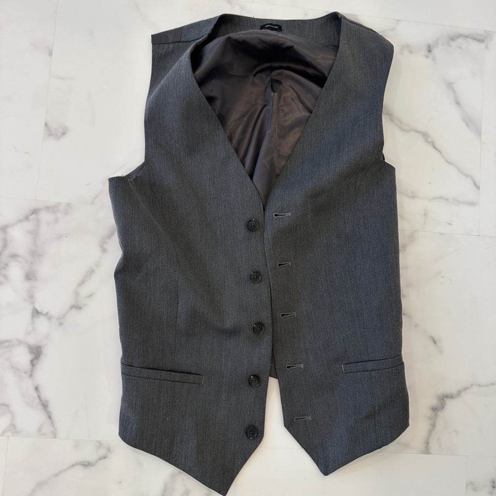 Grey Button down Vest